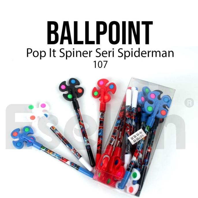 

>>>>>] 12pcs Pulpen Gel Spinner+Pop It Spiderman 107 / 1pack Pulpen Fancy