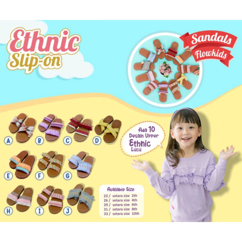 sandal ethnic anak perempuan by flowkids