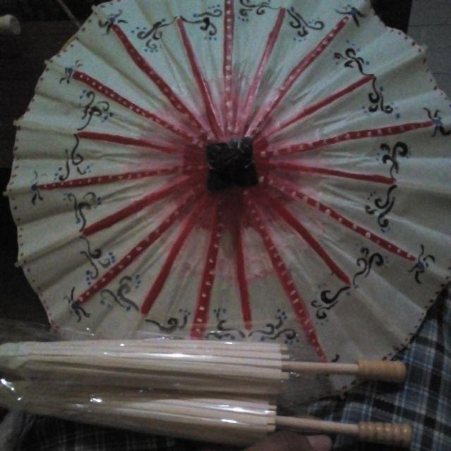 Payung Kertas Putih Polos