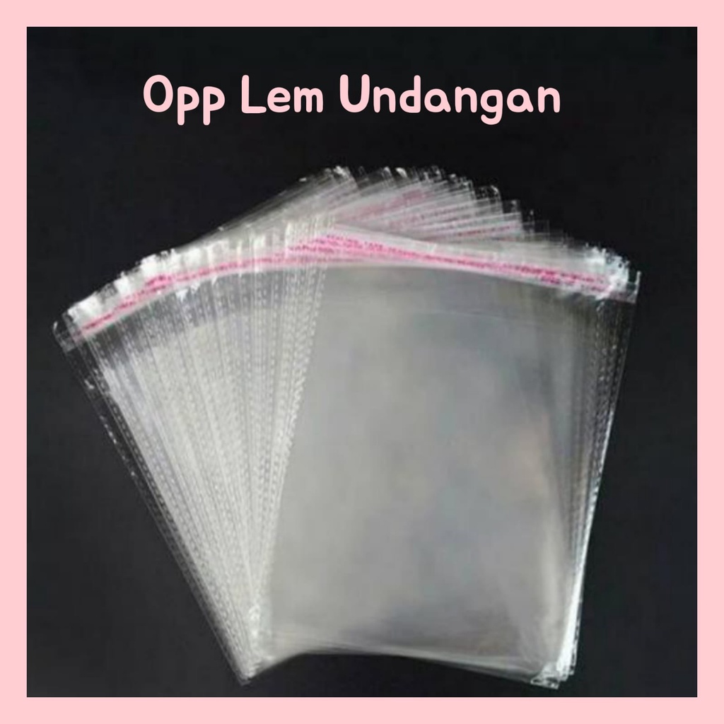 

(isi 100pcs) Plastik Packing Opp lem / Plastik Opp Undangan Lem Seal 20x30, 21x30, 21.5x30, 23x30