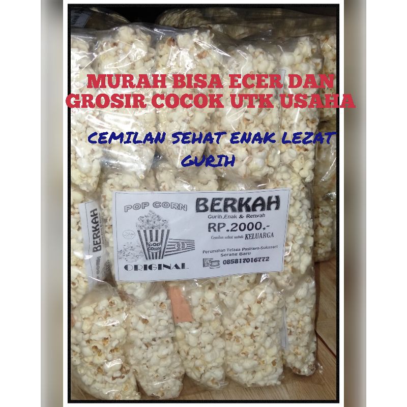 

MURAH Rp.2000 Cemilan POPCORN berkah Grosir dan ecer rasa Barbeque,Pedas,Jagung manis,Balado