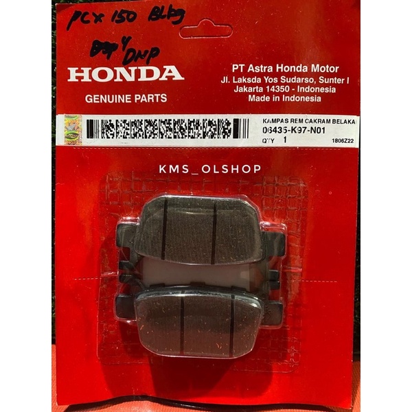 Kampas Rem Belakang Honda ADV 150 PCX 150 K97 PCX 160 K1Z Asli HGP 06435-K97-N01