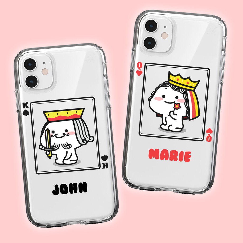 casing pentol lucu couple valentines king queen iphone samsung oppo xiaomi softcase premium custom