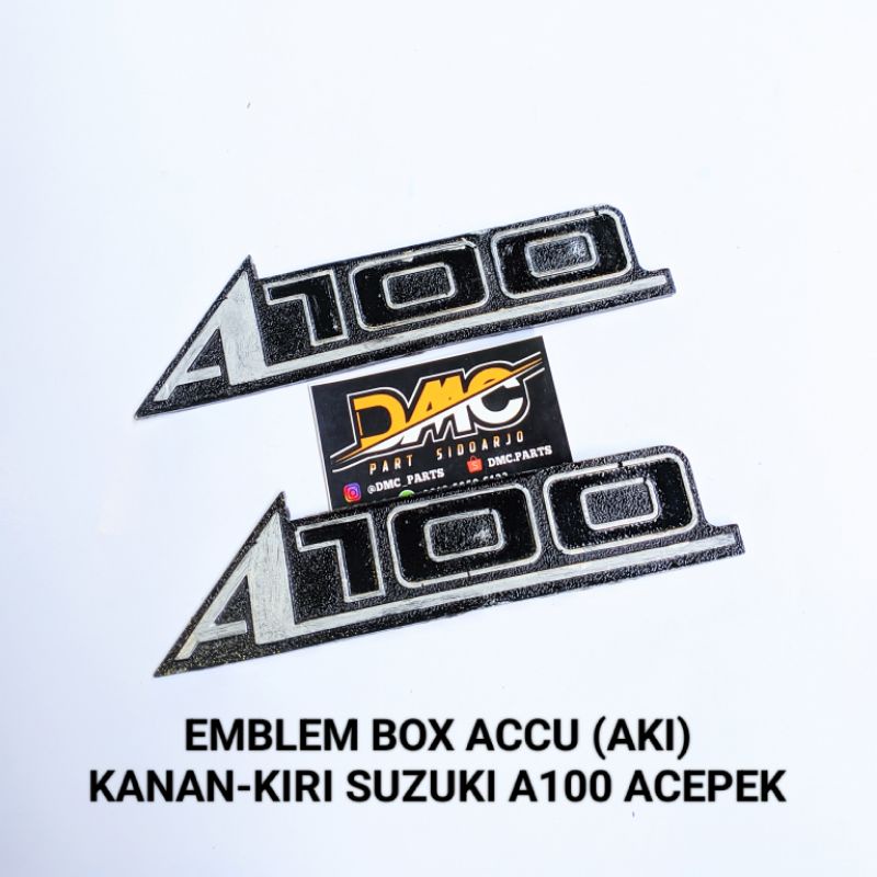 EMBLEM LOGO TIMBUL TEMPONG TUTUP AKI SUZUKI A100 ACEPEK (A7) COVER ACCU baru repro