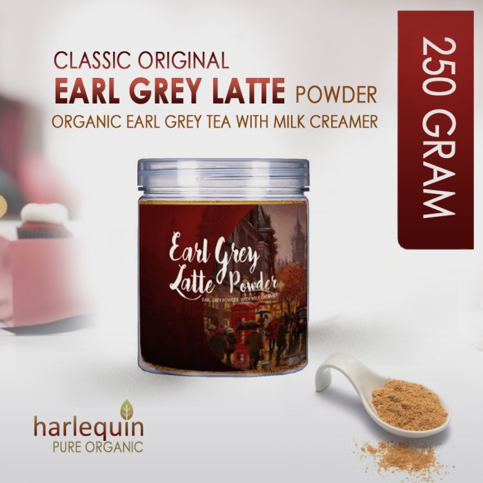 

(BISA COD) Earl Grey Tea Powder 250 Gram Teh Earl Grey Latte Bubuk Organik