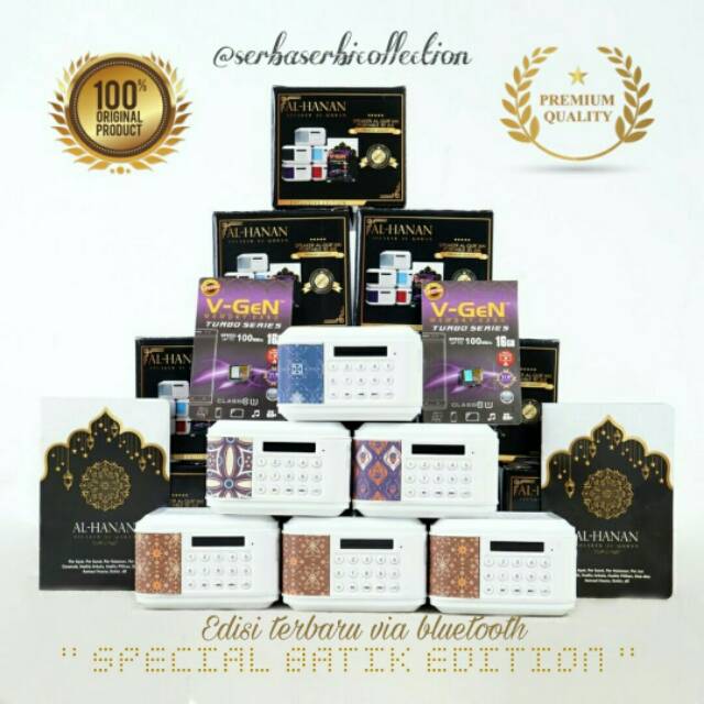 Speaker Quran Al Hanan "Batik Edition" Speaker Bluetooth | Speaker Murottal Quran Hafalan Digital