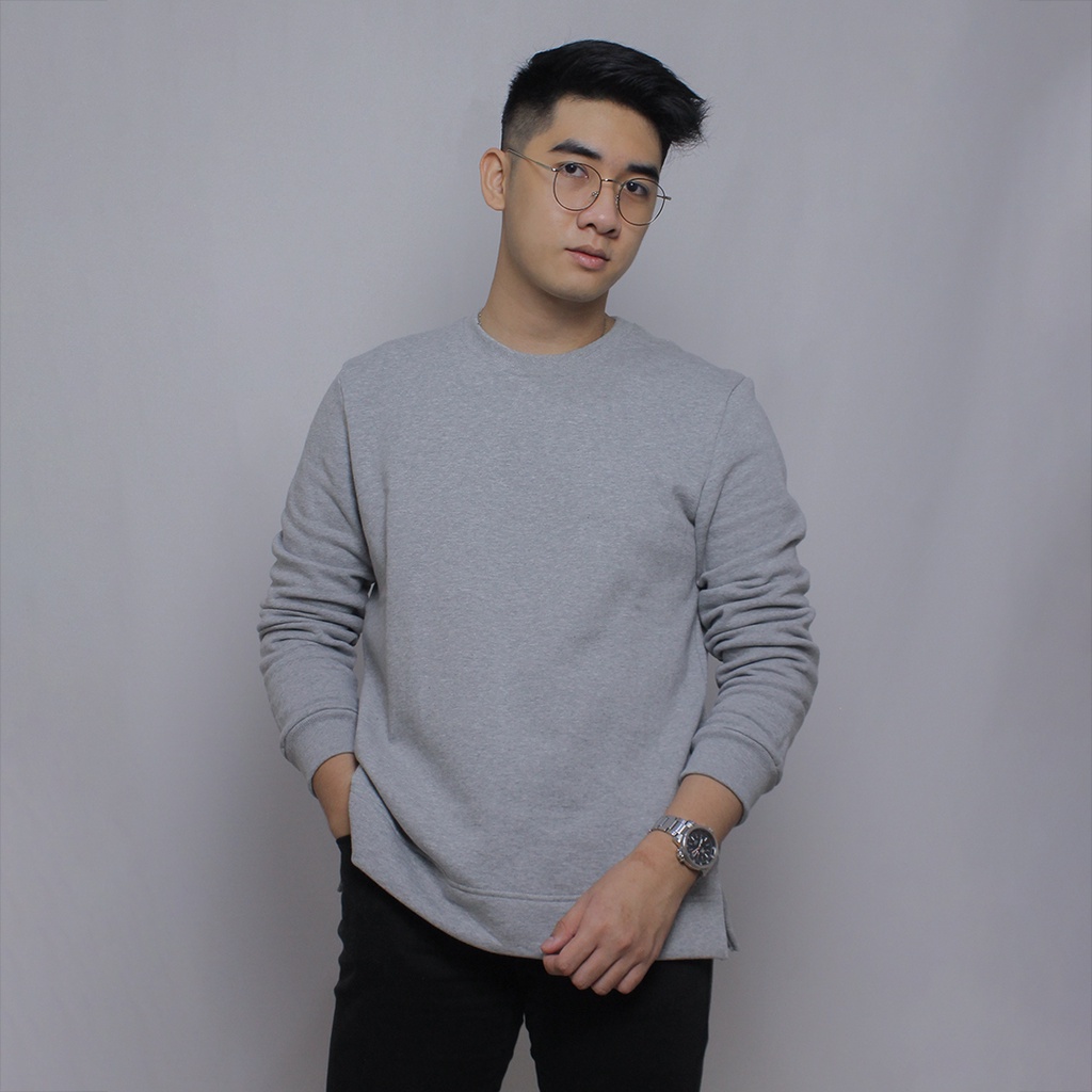 Volda Cotton Fleece Sweater (Misty Grey)