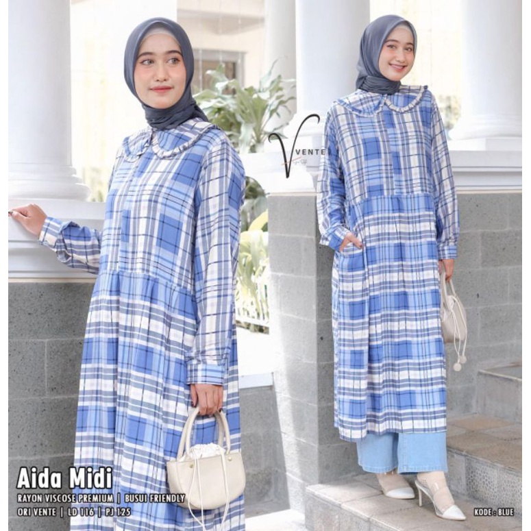 AIDA MIDI BY VENTE (MIDI DRESS RAYON)