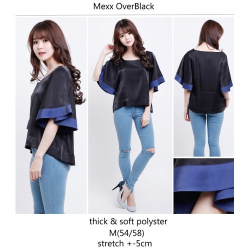 Atasan Wanita Blouse Kemeja ORI Branded Mexx Overblack