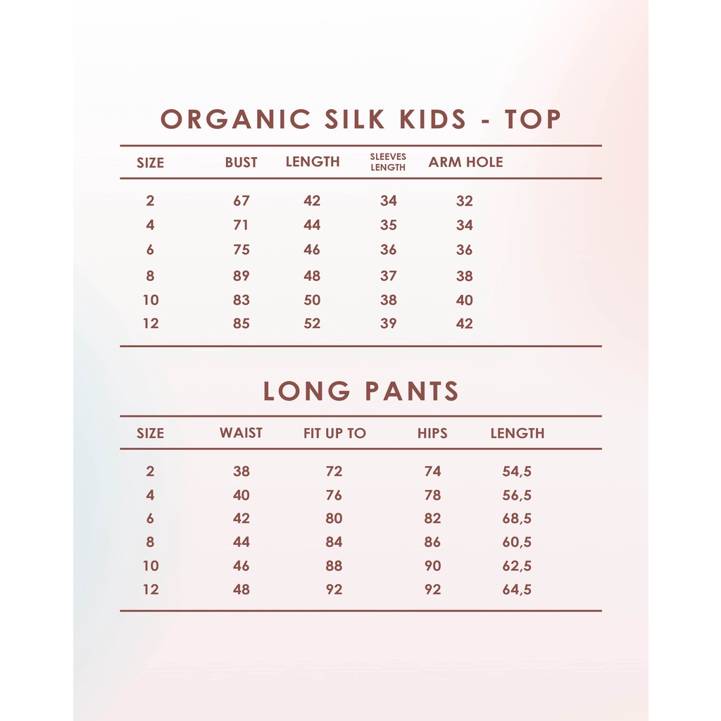 Cielyn - Tina Kids Organic Silk Piyama Anak-Anak Set