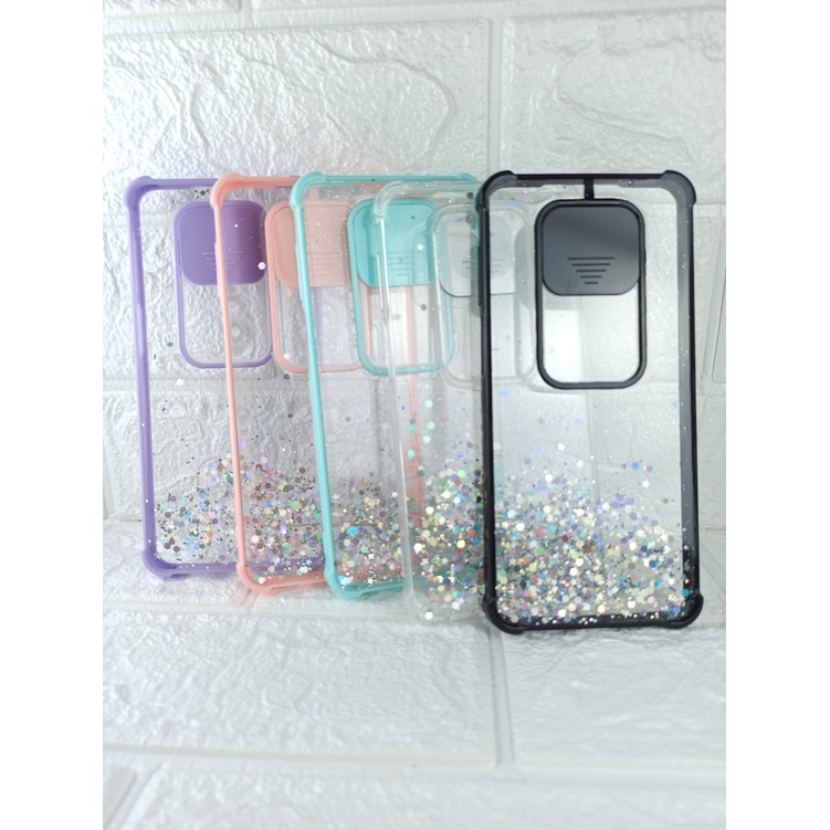 Xiaomi Redmi Note 8/Redmi 9T/Note 9 Pro Max GLITTER CASE SLIDE KAMERA PROTECTION/Anti Crack