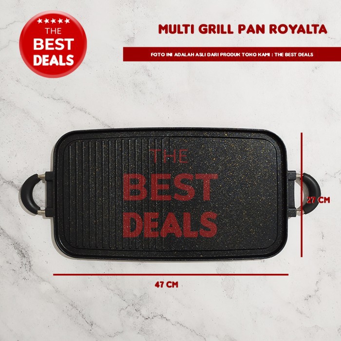 Obral Murah Multi Grill Pan (Panggangan BBQ 2 in 1) - Royalta