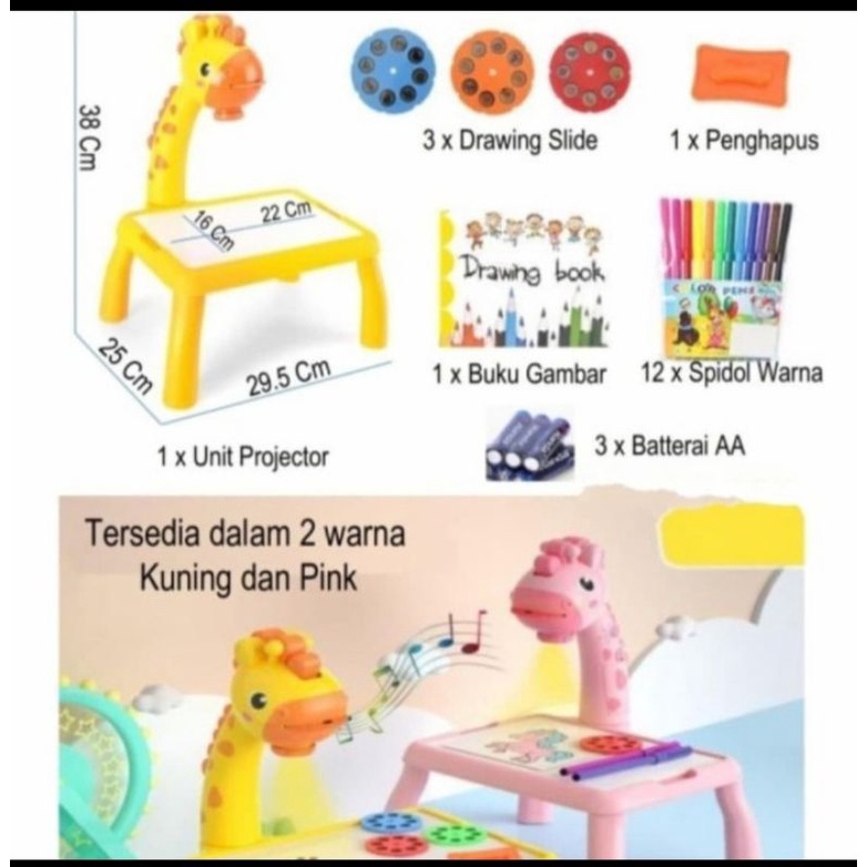 Mainan meja gambar projection painting