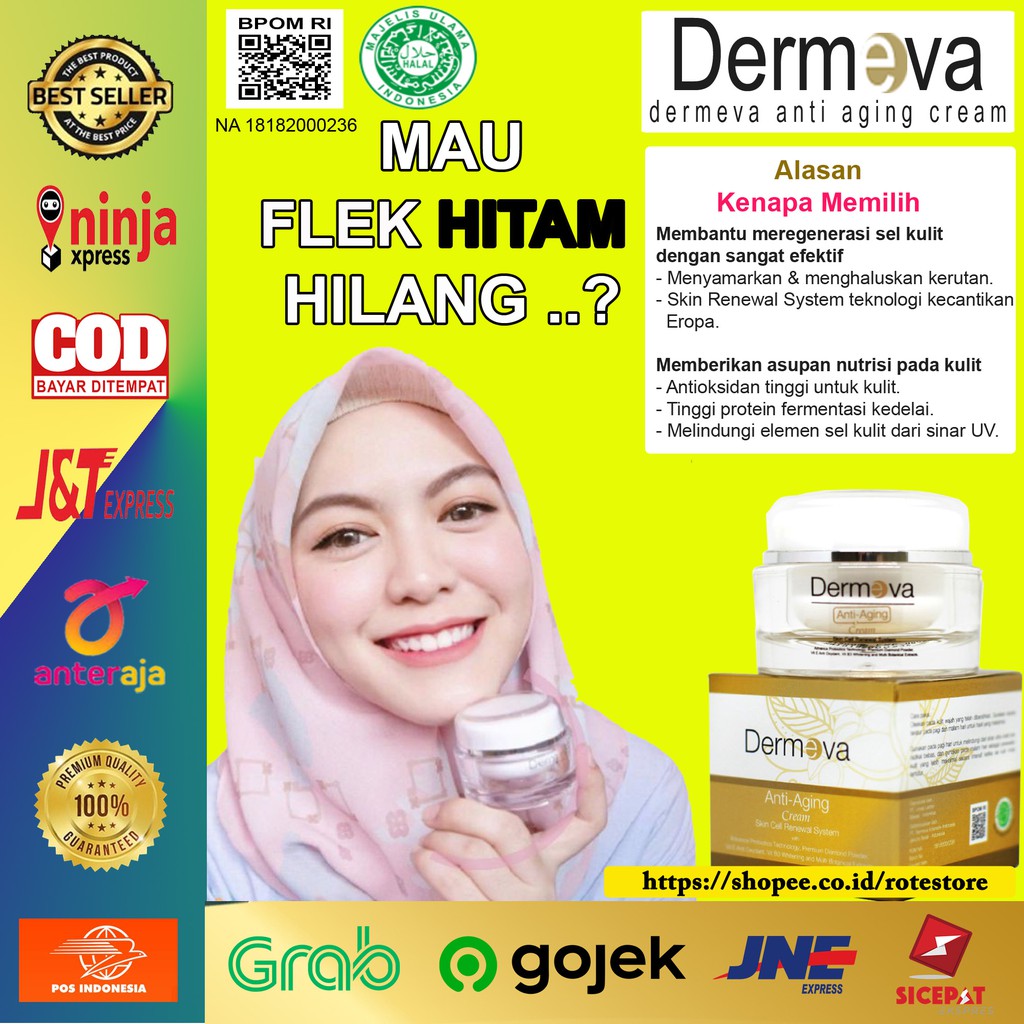 #DERMEVA ANTI AGING CREAM ORIGINAL CREAM ANTI AGING AMAN HALAL BPOM