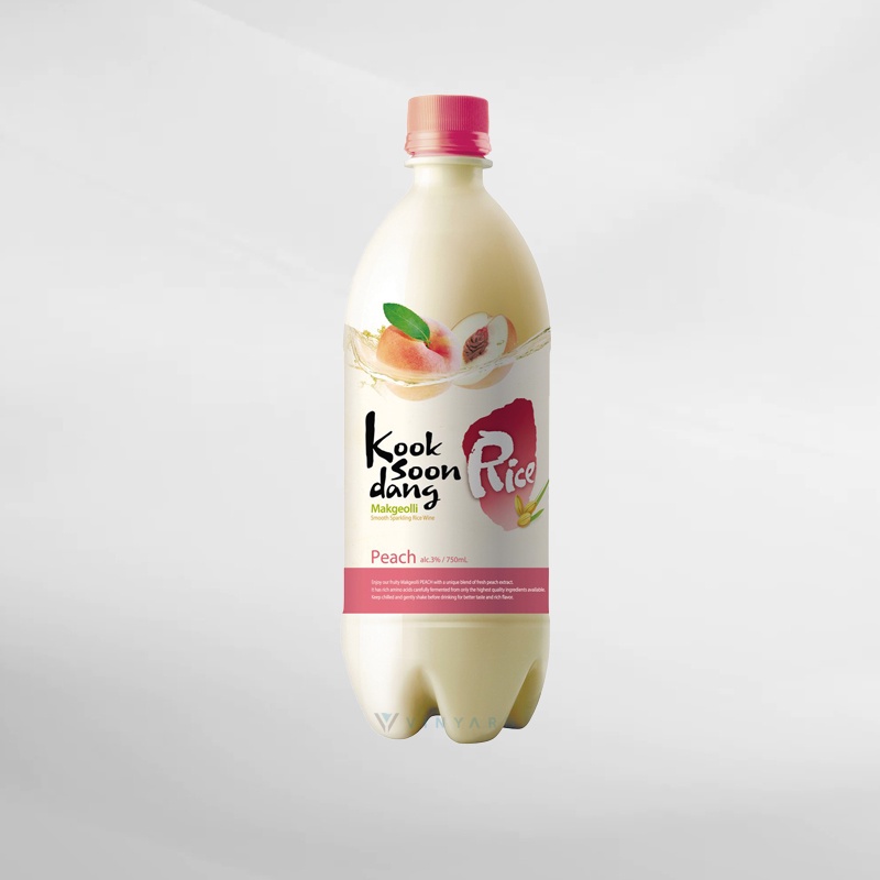 KookSoonDang Makgeolli Peach 750 ml ( Original &amp; Resmi by Vinyard )