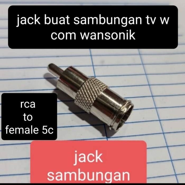 kabel jack sambungan antena over jack tuner tv mesin tv wcom wansonik