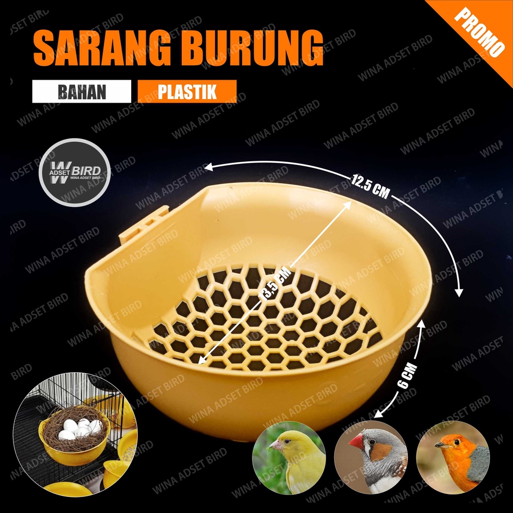 TEMPAT SARANG BURUNG PLASTIK MANGKOK RUMAH TEMPAT BERTELUR KENARI MERPATI