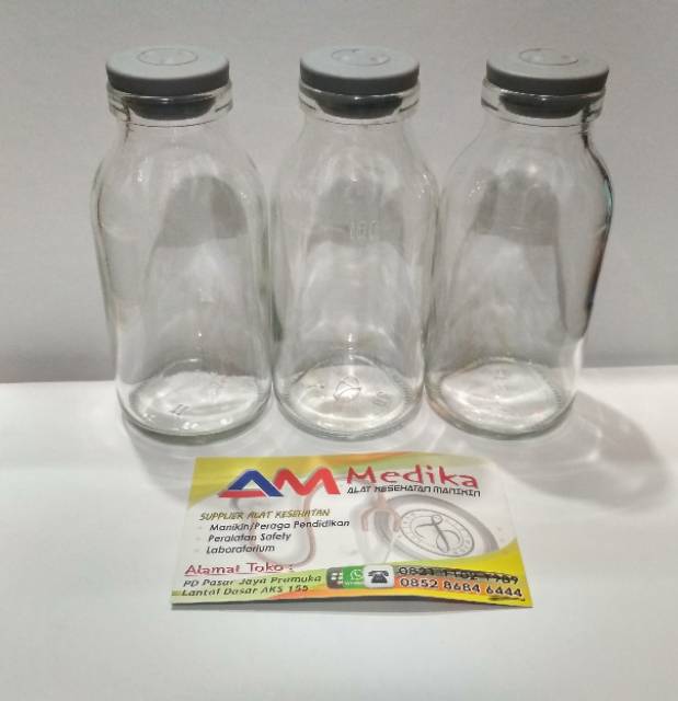 BOTOL ASI ASIP KACA 100ML / BOTOL MILKSHAKE / BOTOL ASIP STERIL / BOTOL KACA VIAL