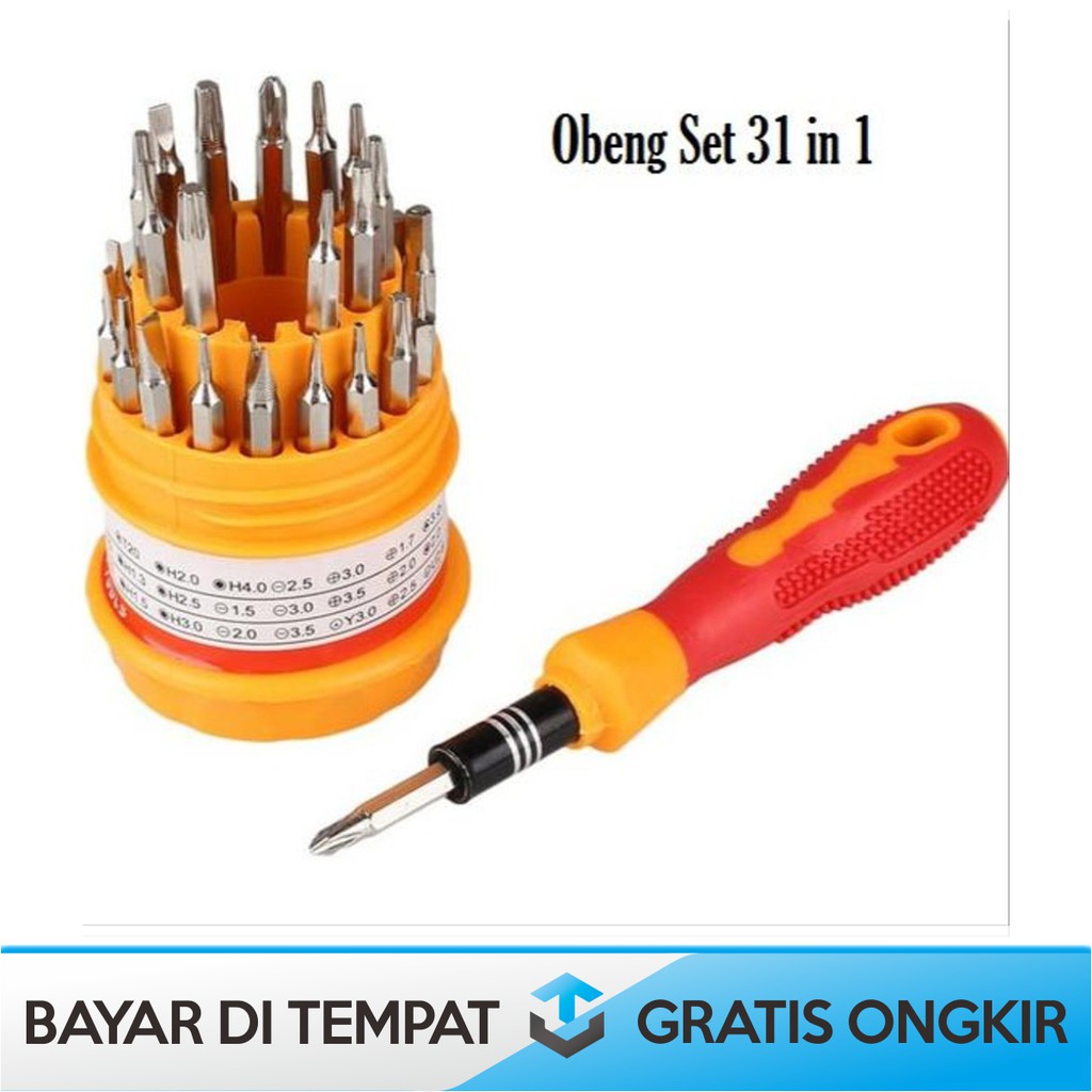 PAKET OBENG SET LENGKAP 32 IN 1 MULTIFUNGSI MOTOR LAPTOP SERBAGUNA