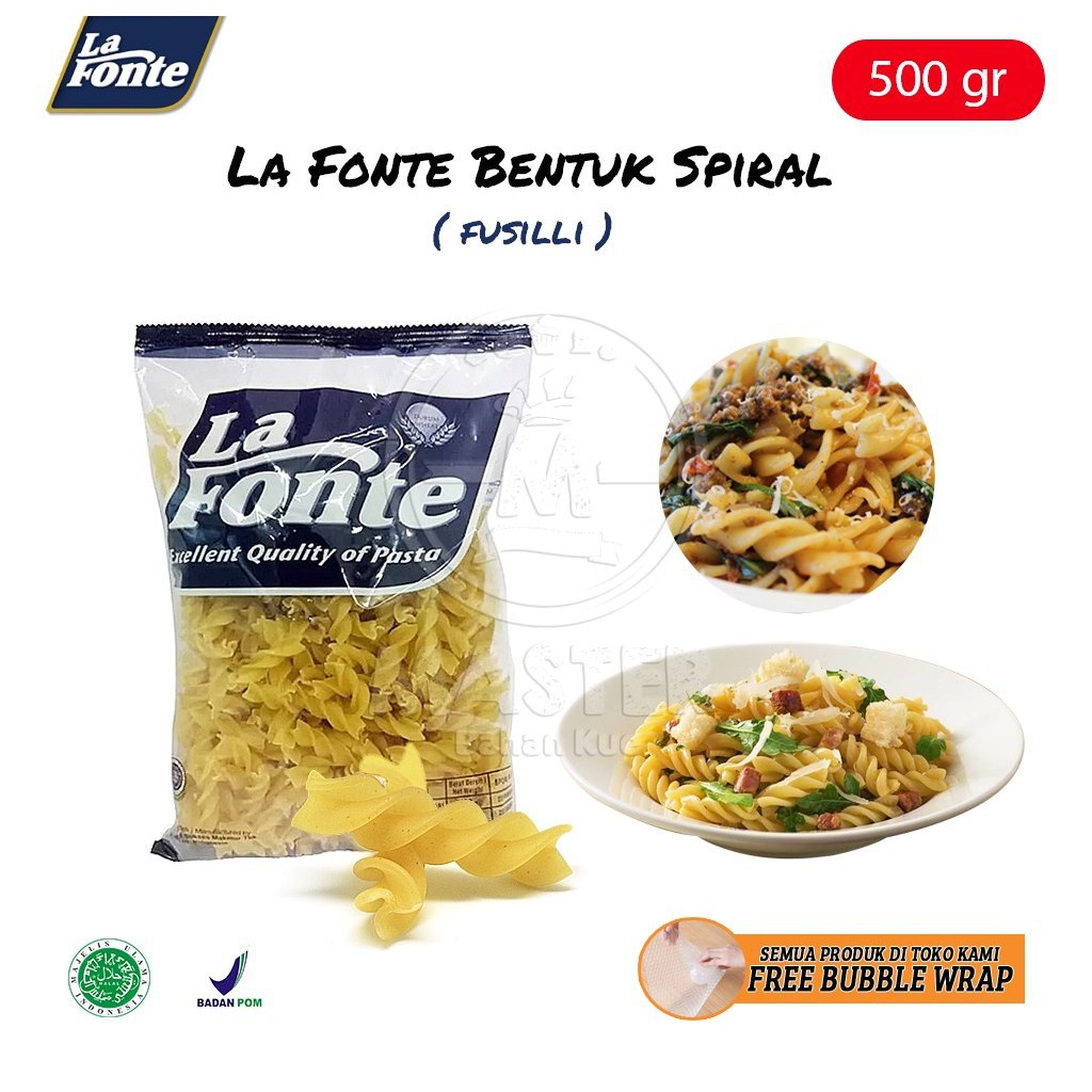 

La Fonte Fusili Short / Spiral Pasta [500 gr]