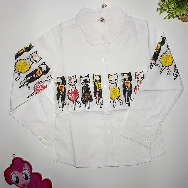 Kemeja anak cewek putih baju anak cewek import kemeja anak import murah baju anak perempuan