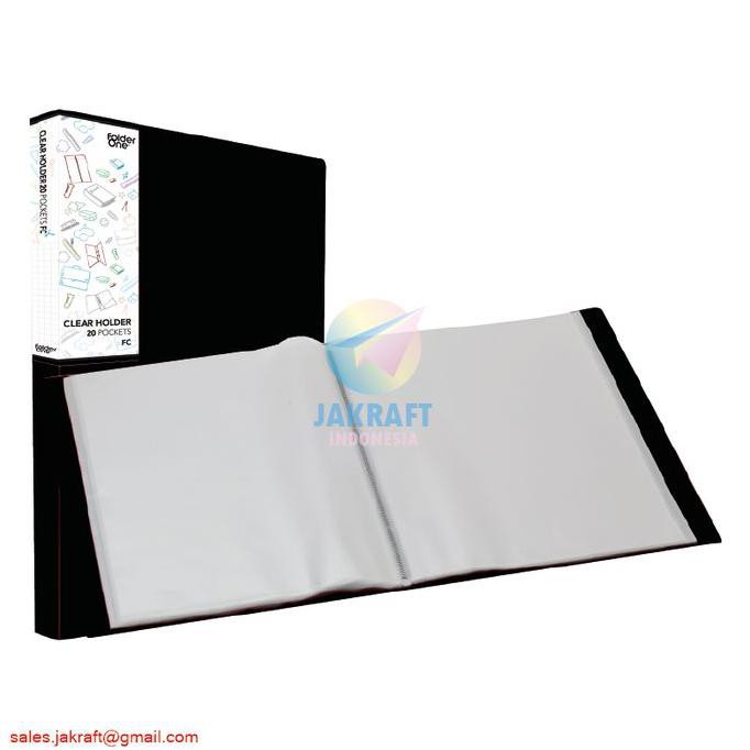 

READY STOCK Clear Holder Folio F4 FC isi 40 Display Book (Hitam Black) AP72