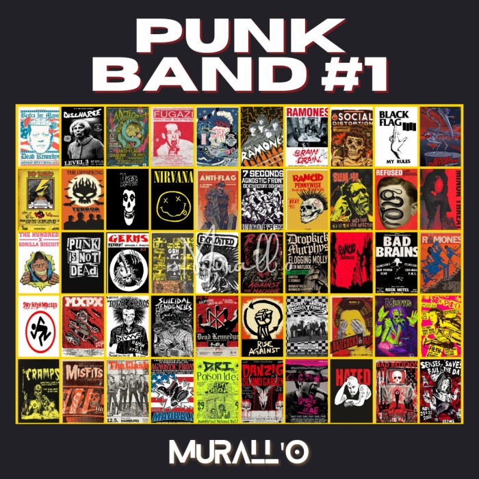 PROMO TERBATAS- 50 PCS poster dinding aesthetic band series wall collage kit - Punk Series, A6 small