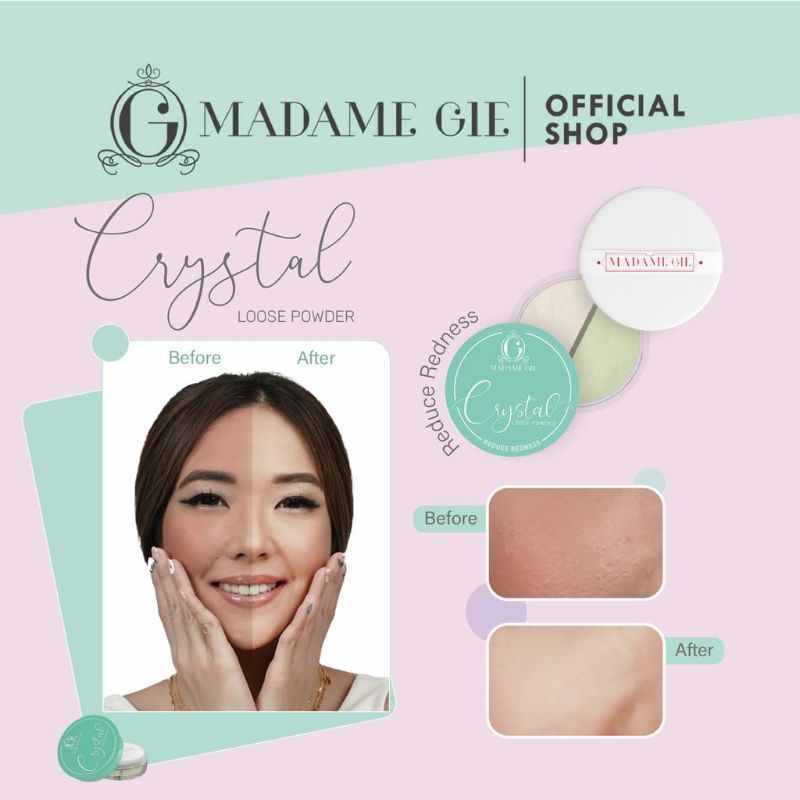 MADAME GIE Crystal Loose Powder - MakeUp Bedak Tabur