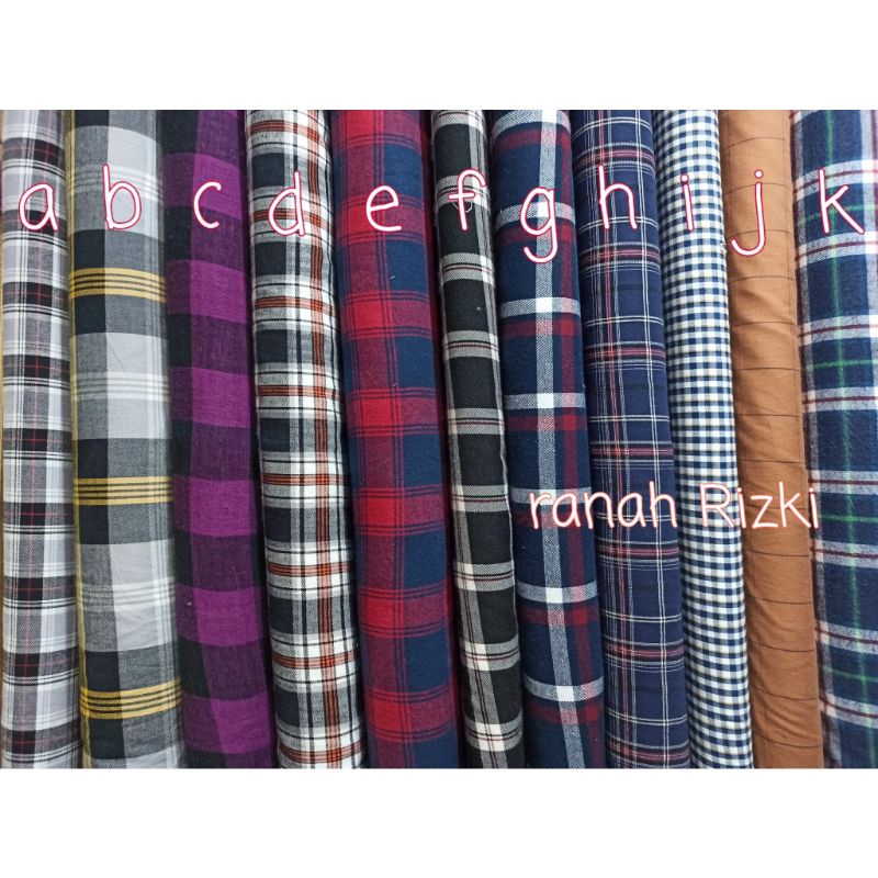 Jual Kain Semi Wool Kotak Kotak Motif Tartan Sw02b Bahan Kemeja Flanel Semiwool Kotak Shopee