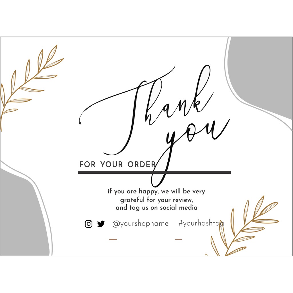 

THANK YOU CARD / UCAPAN TERIMAKASIH OLSHOP CUSTOM