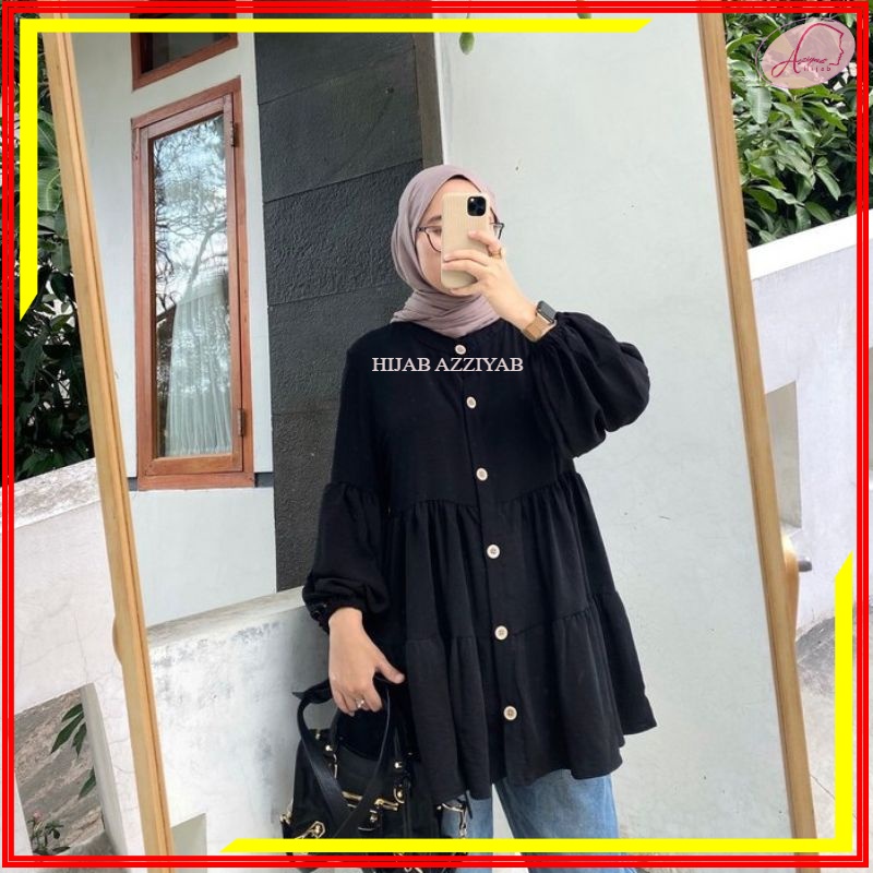 TUNIK CRINKEL PREMIUM OVERSIZE CRINGKLE TERMURAH BAJU ATASAN MODIS AIKO CANDA REMPLE SUSUN TERLARIS 