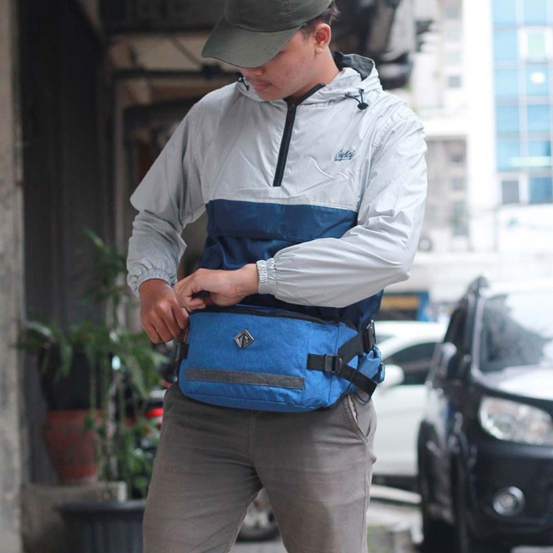 New Arrival - Tas waistbag pria salempang pinggang distro terbaru premium bahan dolby multifungsi