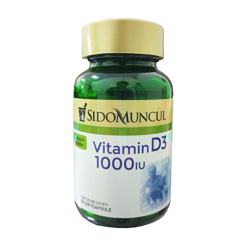 Vitamin D3 1000 IU SIDOMUNCUL  ISI 50 SOFT CAPSULE