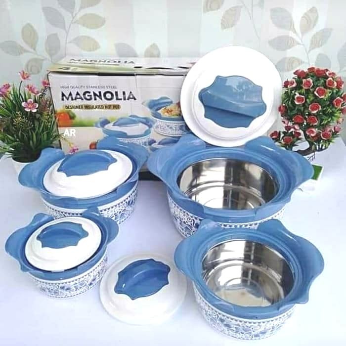 warmer-food- penghangat makanan 4 set food warmer stainless steel aman awet - merah -food-warmer.