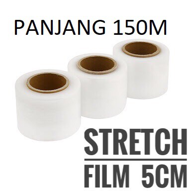 

STRETCH FILM 5CM X 150M PUTIH PLASTIK WRAPPING PLASTIC WRAP 5 CM PACKING PACKAGING PLASTIK WRAPPER