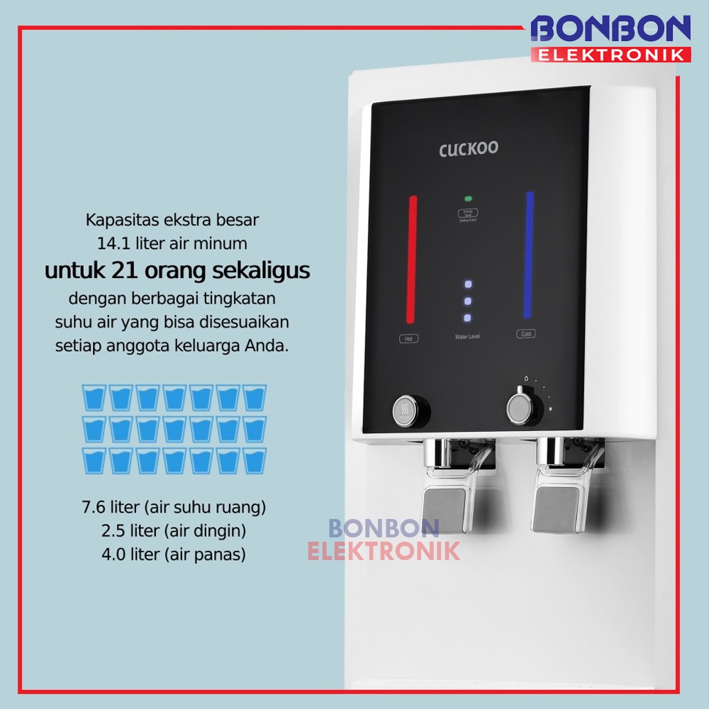 CUCKOO QUEEN⁺ Standing Nano+ Filtration Water Purifier CP-QN1401SW