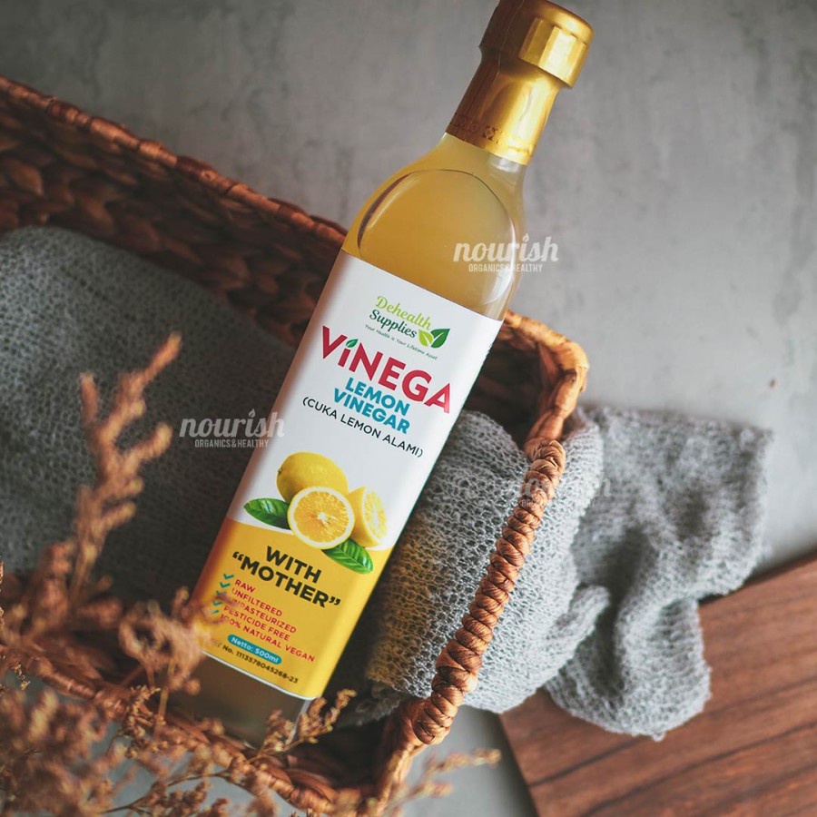 Vinega, Lemon Vinegar with Mother / Cuka Lemon alami 500ml