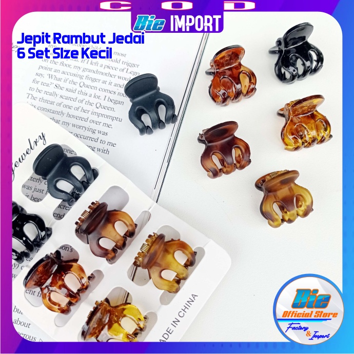 6 Pcs Jepit Rambut Doff  3 Cm Premium Impor Best Seller