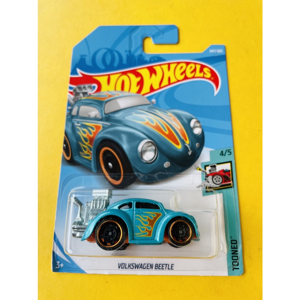 HOTWHEELS HOT WHEELS VOLKSWAGEN BEETLE HIJAU TOONED DIECAST MINIATUR MOBIL MAINAN MOBILAN ANAK VW KO