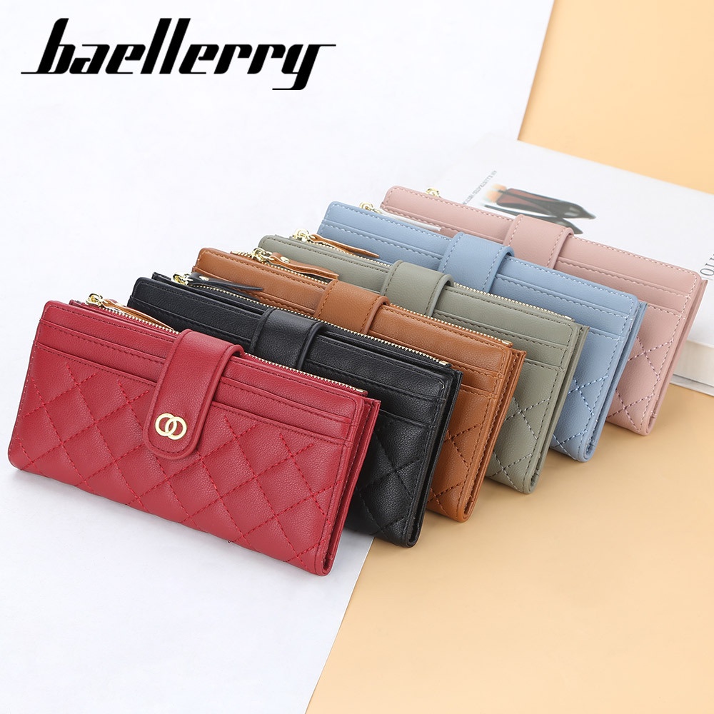 BAELLERRY NR082 Dompet Wanita Panjang Bahan Kulit PU Leather Premium WATCHKITE WKOS