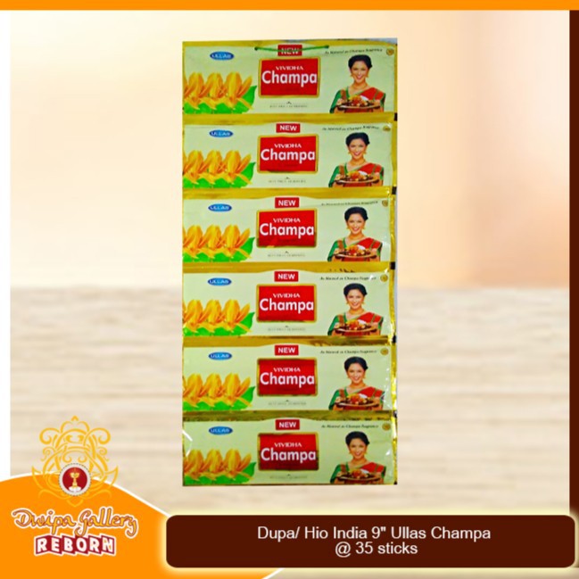 Dupa/ Hio India 9&quot; Ullas Champa @ 35 sticks (1 Renceng 6pcs)