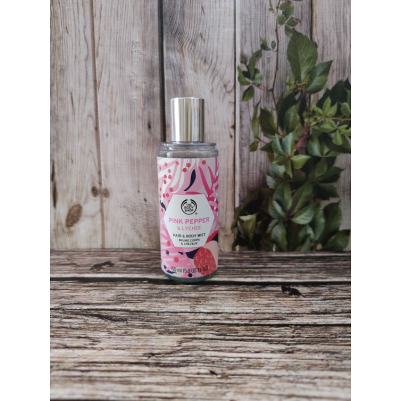 The Body Shop Hair and Body mist Pink Pepper&Lychee ,Lime&Matca, Apricot &agave,Pome &Red Berries