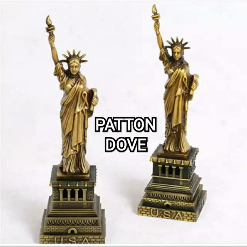 MINIATUR LADY LIBERTY NEW YORK PAJANGAN HIASAN BAHAN LOGAM ANTI KARAT