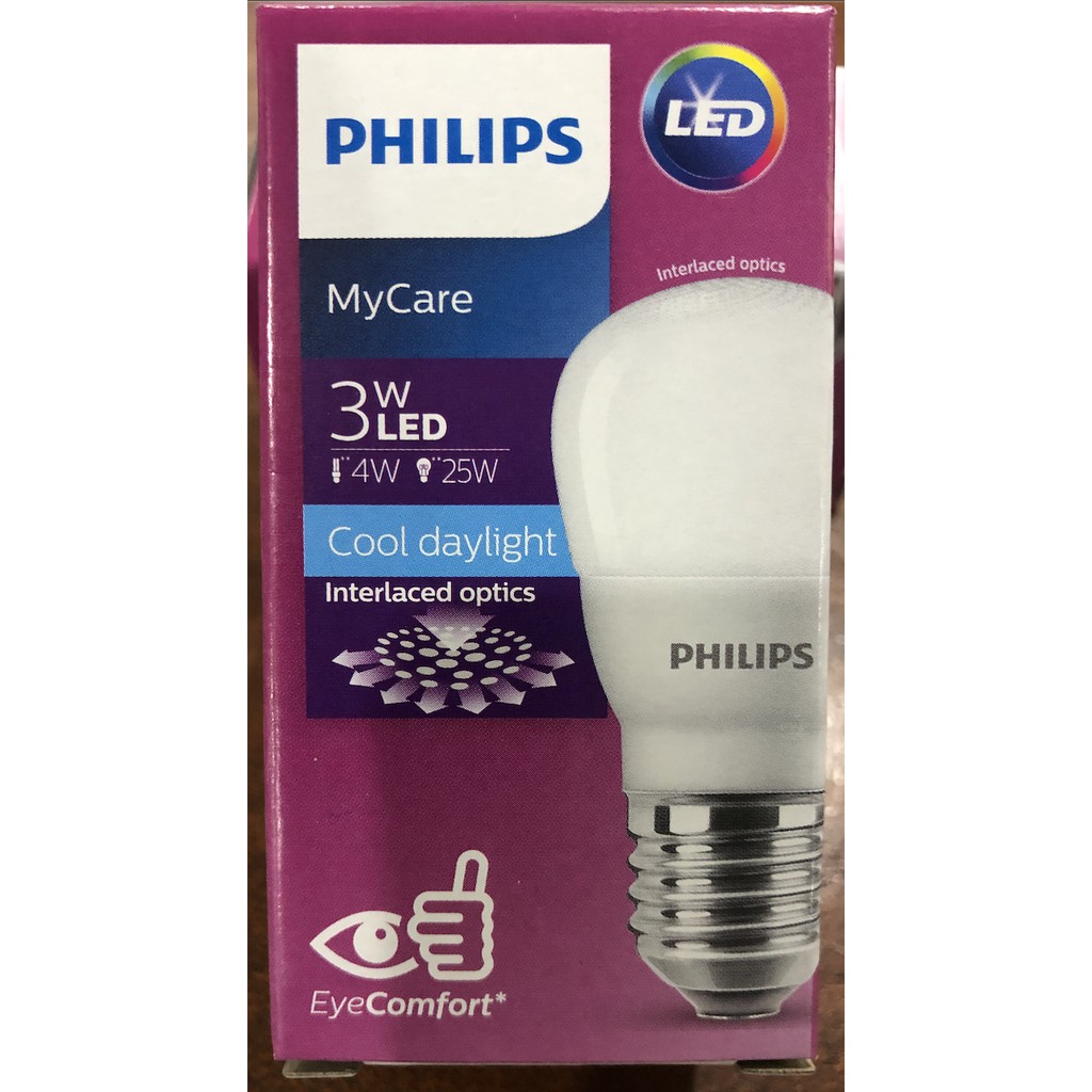  Lampu  Philips  LED  LEDbulb MyCare 3 watt Putih 6500k 3w 