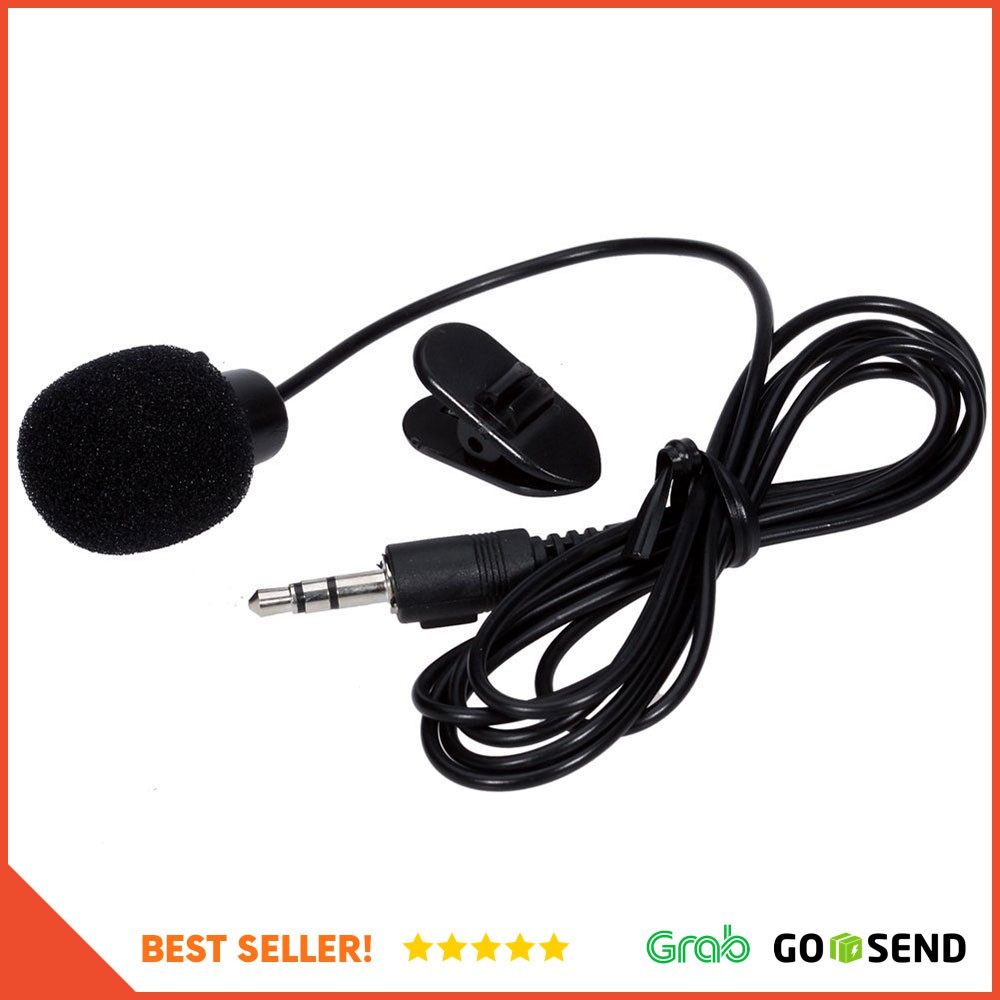 3.5mm Microphone with Clip for Smartphone / Laptop / Tablet PC - SR-503 - Black