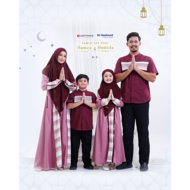 YASMEERA - READY FAMILY SET HAMZA HAMIDA / KODE A3 /SARIMBIT KELUARGA 2022/ COUPLE SERAGAMAN / SARIM
