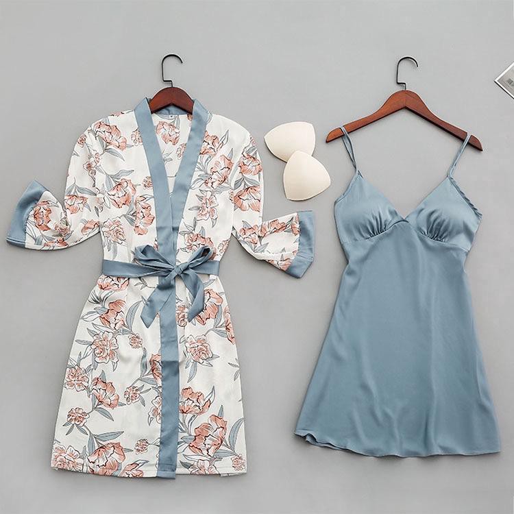 Premium Sleepwear Vienna Silk Dress and Kimono