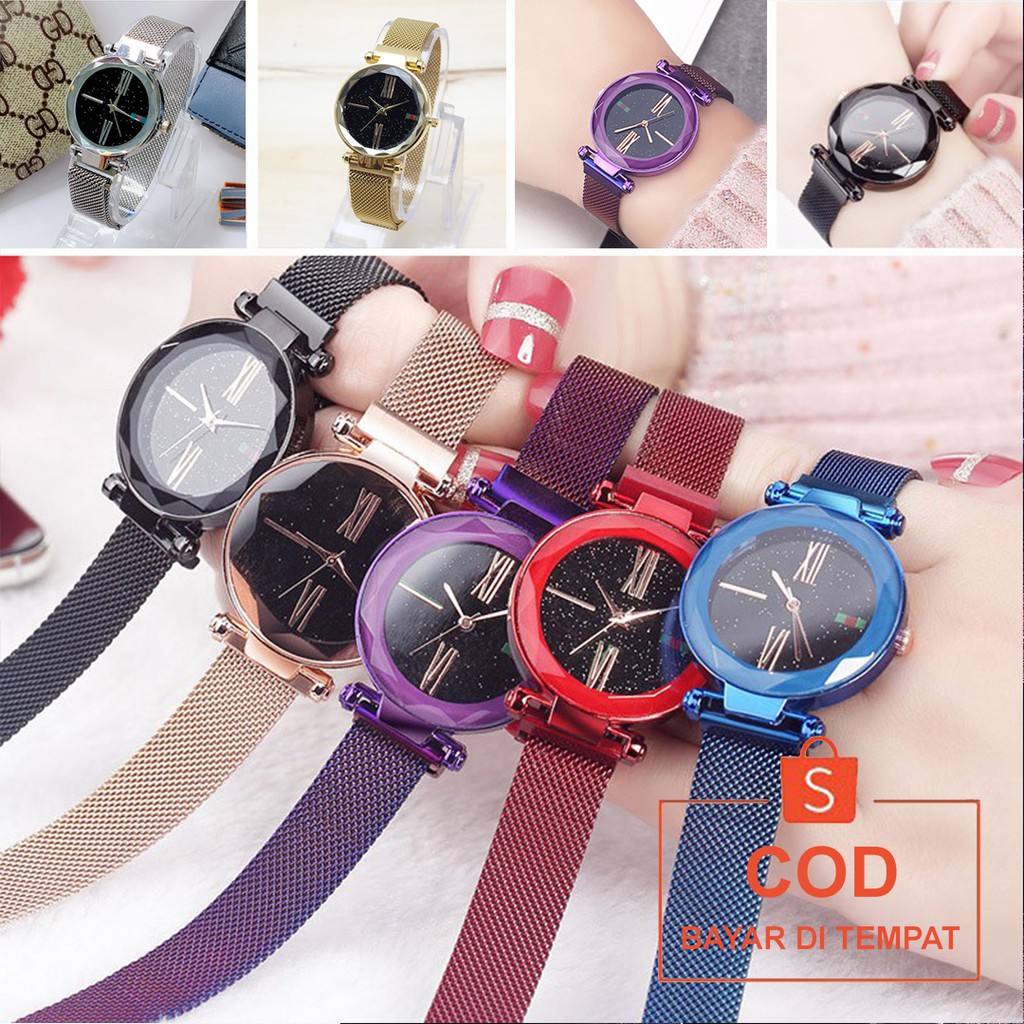 ✅COD Jam Tangan Rantai Magnet Analog Watch Aksesoris Fashion Korean Style Wanita Cewek Anti Air Murah Couple Original