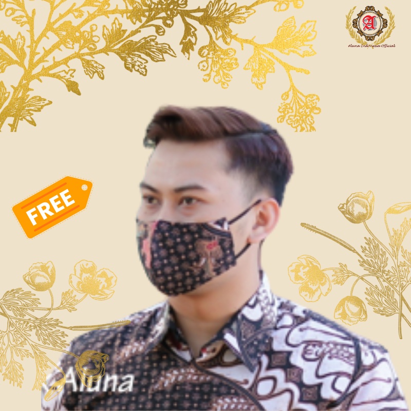 [TDK DIJUAL TERPISAH] Masker Batik Pria Lengan Pendek Kemeja Cowok Big Size Jumbo Slim Fit Ori Premi