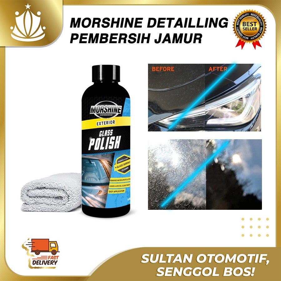 MORSHINE Glass Polish Pembersih Kaca Jamur